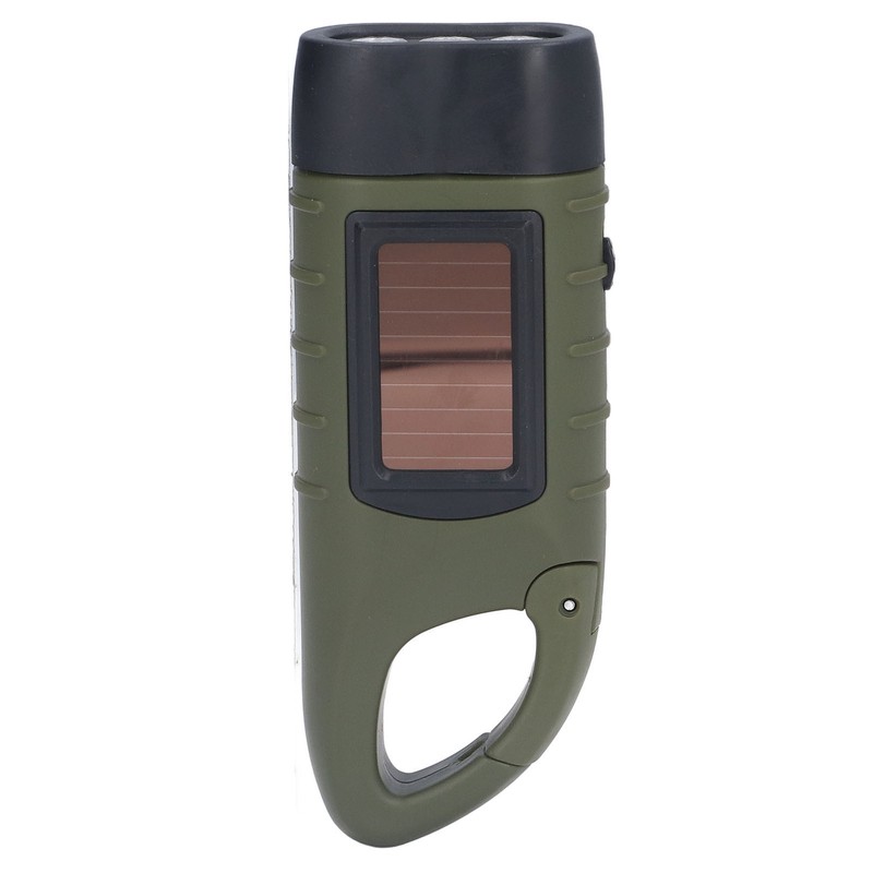 Solar Hand Crank Flashlight Emergency LED Portable Torch for Climbing