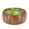MegaChef 9.75 Inch Acacia Wood Salad Bowl