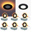 CycevSun 3 Inch Black LED Recessed Lights with Night Light,