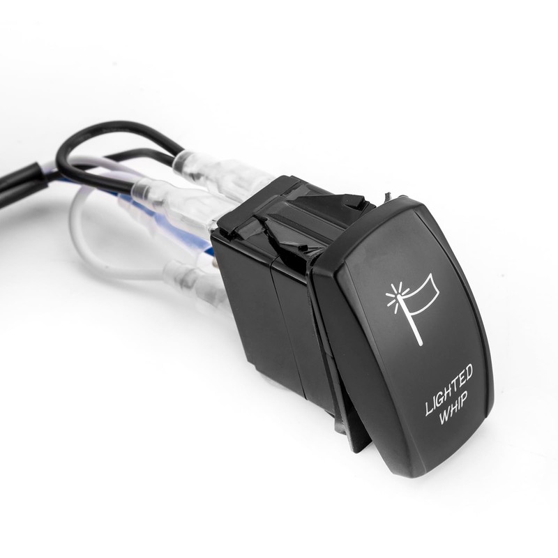 WeiSen 160W Lighted Whip Wiring Harness Kit with 16AWG 1