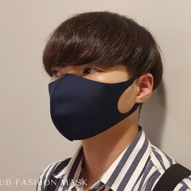 AeroSilver 3D Fashion Color Anti-bacterial Mask (Small, Medium, Large, XL) Individually Packaged (No Logo) XS/Navy 4ea