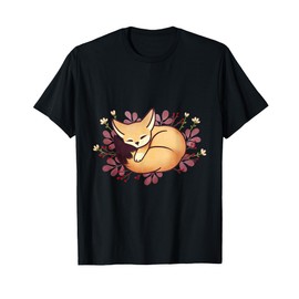 Fennec Fox Shirt Kids Women Sleeping Fennec Fox Cute T-Shirt T-Shirt