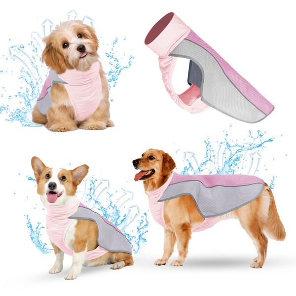 Elehui Dog Cooling Vest,Evaporative Comfortable Dog Cooling Coat,Breathable Pet Cooling