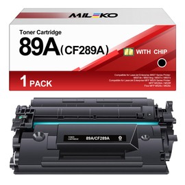 MILEKO 89A Toner Cartridge Replacement for HP 89A CF289A 89X CF289X Compatible for Enterprise M507 M507dn M507dng M507n M507x MFP M528 M528dn M528f M528c M528z Printer (Black, 1-Pack)