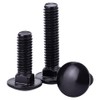 5/16-18 x 1-1/2" Black Steel Carriage Bolts, 304 Stainless Steel