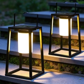 Set of Two Nordic Metal Solar Garden Lights Outdoor Villa Patio Landscape LampsBattery Capacity: 5-499Mah, Lamp Power(W): 1