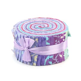 LoudElephant Pre Cut Cotton Tie Dye Fabric Bundles 40 Strips 2.5" x 37" Orchid 40 Strip Jelly Roll