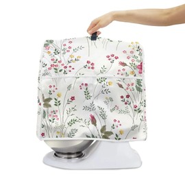 TOADDMOS Wild Floral Print Stand Mixer Cover with Pockets Dust Cover Kitchen Aid Mixer Cover Compatible with 4.5-5 Quarts,Kitchen Aid Mixer Accessories