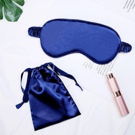 Travel lining sleep mask set blackout silk supplies blindfold child mask tibetan blue 2ea