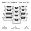 JoyJolt 24pc Borosilicate Glass Storage Containers with Lids | 12