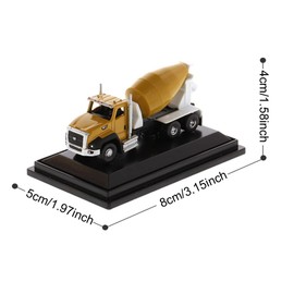 EROCK 1:160 N Scale Alloy Construction Vehicles - 1 Pcs, Die Cast Mini Construction Truck Toys, Engineering Vehicle Model for N Scale Railroad, Train Set, Collection, Age 8+ (CT660 concrete mixer)
