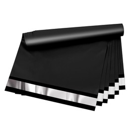 Vapulcio Poly Mailers - 10x13 inch 100 Pcs Black Shipping Bags with 2.4mil Thickness, Waterproof and Tear Resistant Mailing Envelopes, Privacy Protected Self Seal Packaging Bags for Small Business