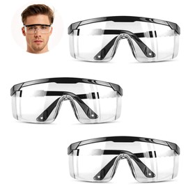 Eowppue Safety Goggles 4 Pack Adjustable Arms Anti-Fog Scratch-Resistant Protective Eyewear Lightweight Clear Lens Safety Glasses for DIY, Home Maintenance, School Science, Shooting, Sports, Worksho