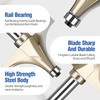 HUHAO 1-3/8" Radius Roundover Router Bit 1/2 Inch Shank,Edge Forming