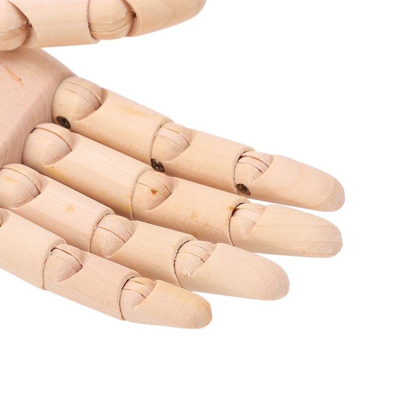 Wood Mannequin Hand Flexible Joints Fingers Drawing Mannequin Hand for