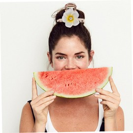 IWOWHERO 2pcs Flower Hair Claw Clips for Thick Hair Women Decorative Hawaiian Plumeria Design Strong Hold Non Slip for and Makeup Elegant