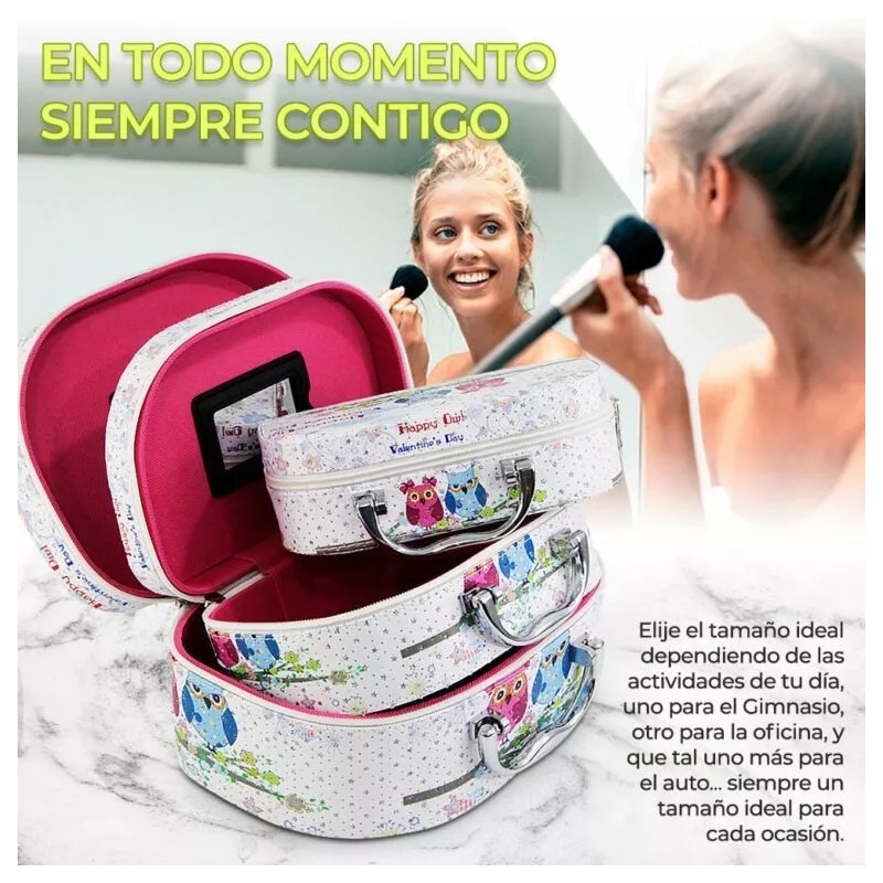 EG Kit De 3 Cajas Para Cosméticos Y Maquillajes