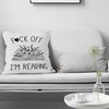 HIWX Book Pillow Cover,I'm Reading Book Decorative Pillowcase Throw Pillows