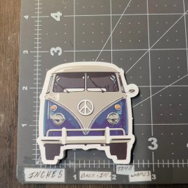 Blue Peace Van Adult Humor Skateboard Laptop Guitar Sticker B14R
