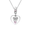 KunBead Middle Sister 18 inch Pink Heart I Love You
