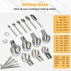 Stainless Steel Measuring Cups & Spoons Set of 18, Includes