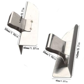 WANLIAN Set of 2 Corner Trowels, Rustproof, Inner Corner Trowel and Outer Corner Trowel, 145 x 40 mm, Corner Trowel for Plaster Work, Silver