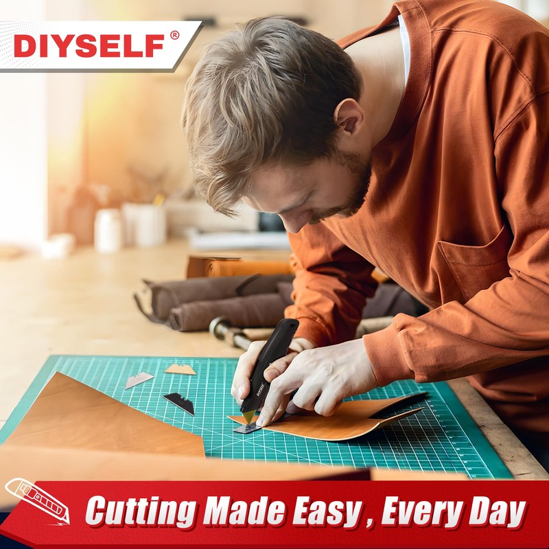 DIYSELF Utility Knife Blades, 100 Pack Sk2 Steel Box Cutter