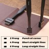 Leather Hole Punch, Black Hole Punch Tool 3mm 2/4/6 Lacing