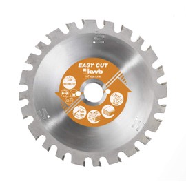 kwb Easy Cut circular saw blade, universal, wood with metal, 34 teeth, 210 x 30, e.g. for Einhell chop and mitre saw TC-SM 2131 Dual, Makita HS7601J