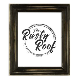 The Rusty Roof-Distressed Cimarron Black-Solid Wood Picture Frame-11.75x16.5 (A3)