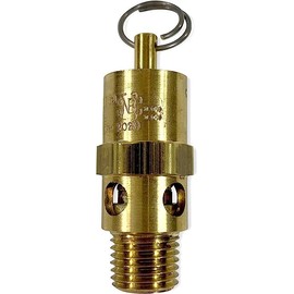 New Replacement Industrial Hard Seat Safety Pressure Relief Valve for Ingersoll Rand 72062185. Brass Construction, 1/4" NPT, Made In The USA (80 PSI / 74 SCFM)