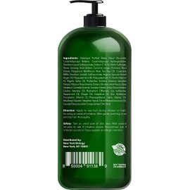 New York Biology Tea Tree Shampoo – Deep Cleanser – Relief for Dandruff and Dry Itchy Scalp – Therapeutic Grade - Helps Promote Hair Growth – 16.9 fl Oz