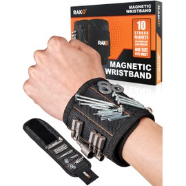 RAK Magnetic Wristband Gifts for Men - Premium Tool Belt for Holding Screws Nails with Powerful Magnets, Cool Gadgets Stocking Stuffers for Men, Holiday for Dad, Husband, Grandpa, Him