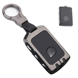 LETINGFAR Key Case for Volvo Smart Key Case Key Cover Alloy TPU Volvo Dedicated Design 3 Button Key Holder for Volvo xcs60L/xcs90/xcvs40/S80/C30 Smart Key Case, Silver