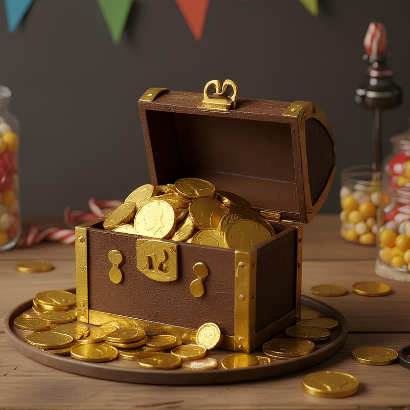 Chocolate Gold Coins, 1lb Bag