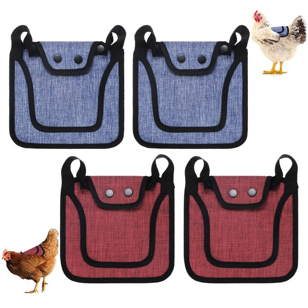 M METERXITY 4-Pack Premium Chicken Saddle, 25.4cm/10" Hens Saddle with