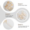 4 Pieces Bridal Hair Pins Flower Pearls Rhinestone Wedding Hair