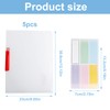 BDHYYM Pack of 5 A4 Plastic Sturdy File Folder with