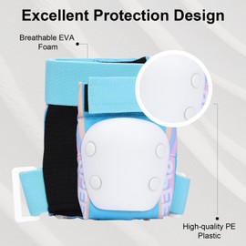 YooxArmor Kids Knee Pads and Elbow Pads Set for Children Ages 3-5/5-8, Toddler Knee Pads Kid Protective Gear Set for Roller Skating ,Cycling, Skateboard, Inline Skating, Scooter Riding Sports