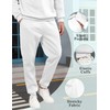 LUYIJIESHENG sweat suit for Men's White hoodies Quarter Zip 2