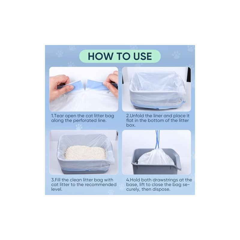 160 Count Cat Litter Box Liners Compatible with Litter Robot