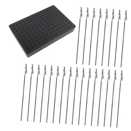 STOBOK Model Making Base Paint Booth Stand 25pcs Clip Base Set Bamboo Stick for Miniature Enthusiasts