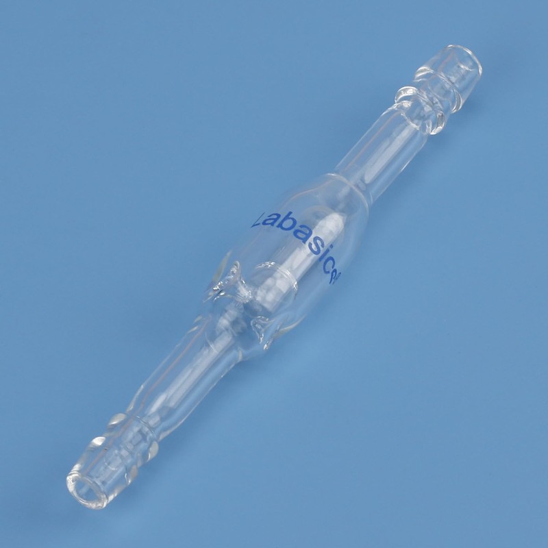 Labasics Glass Check Valve, Borosilicate Glass Check Valve with Dual