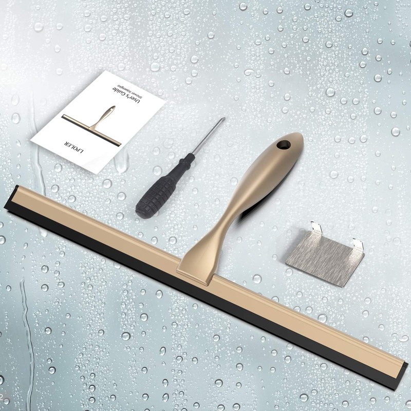 LPOLER Stainless Steel Squeegee for Shower Doors, All-Purpose Shower Squeegee