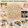 100 Pcs Pink Rose Cocktail Picks, Bamboo Decorative Toothpicks
