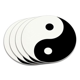 Yin and Yang Chinese Symbol Taoism Coaster Set