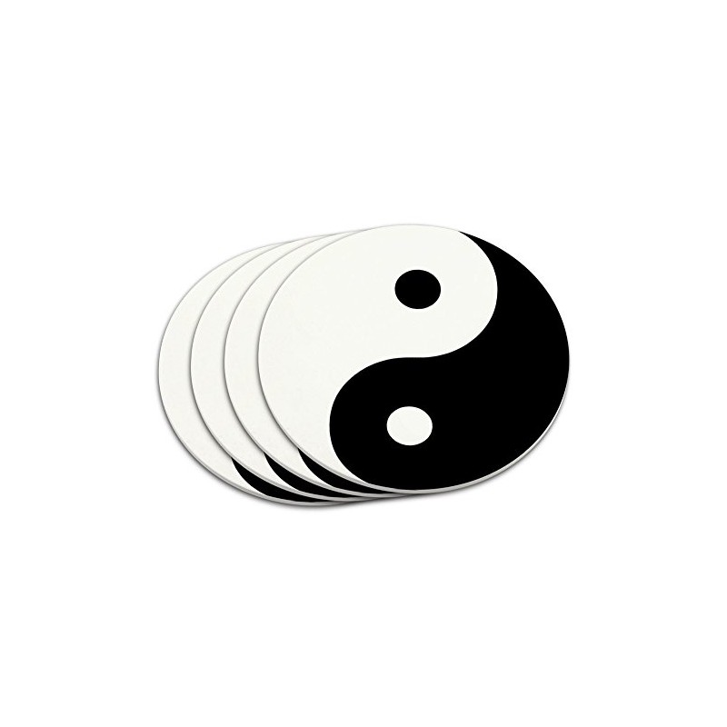 Yin and Yang Chinese Symbol Taoism Coaster Set