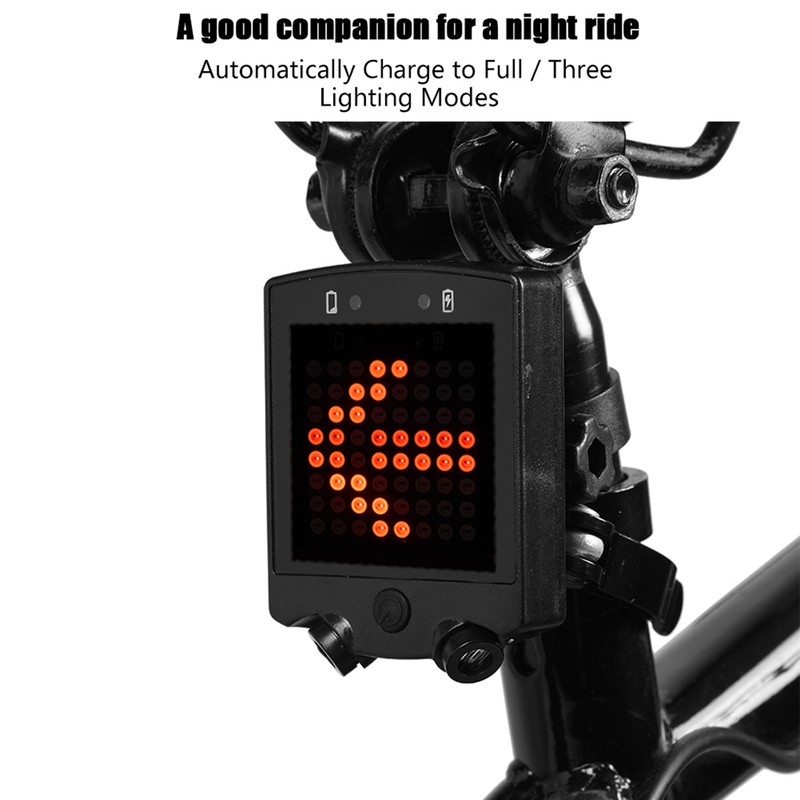 LED Bicycle Bike Turn Signals Rear Tail Warning Light USB