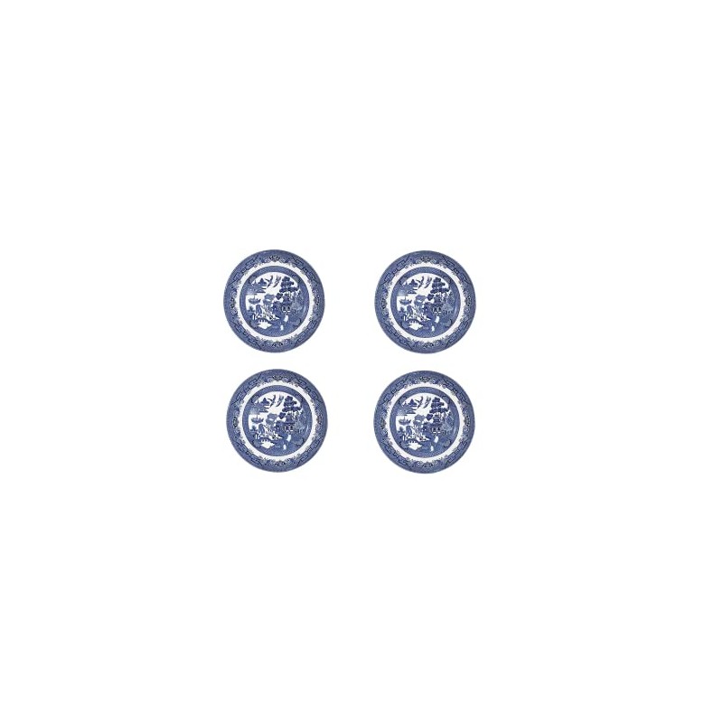 Churchill Blue Willow Dinner Plate 10", Set Of 4, Made