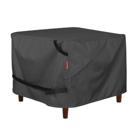 Porch Shield Patio Ottoman Cover - Waterproof Outdoor Square Side Table Covers – 31L x 31W x 18H inch, Black